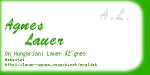 agnes lauer business card